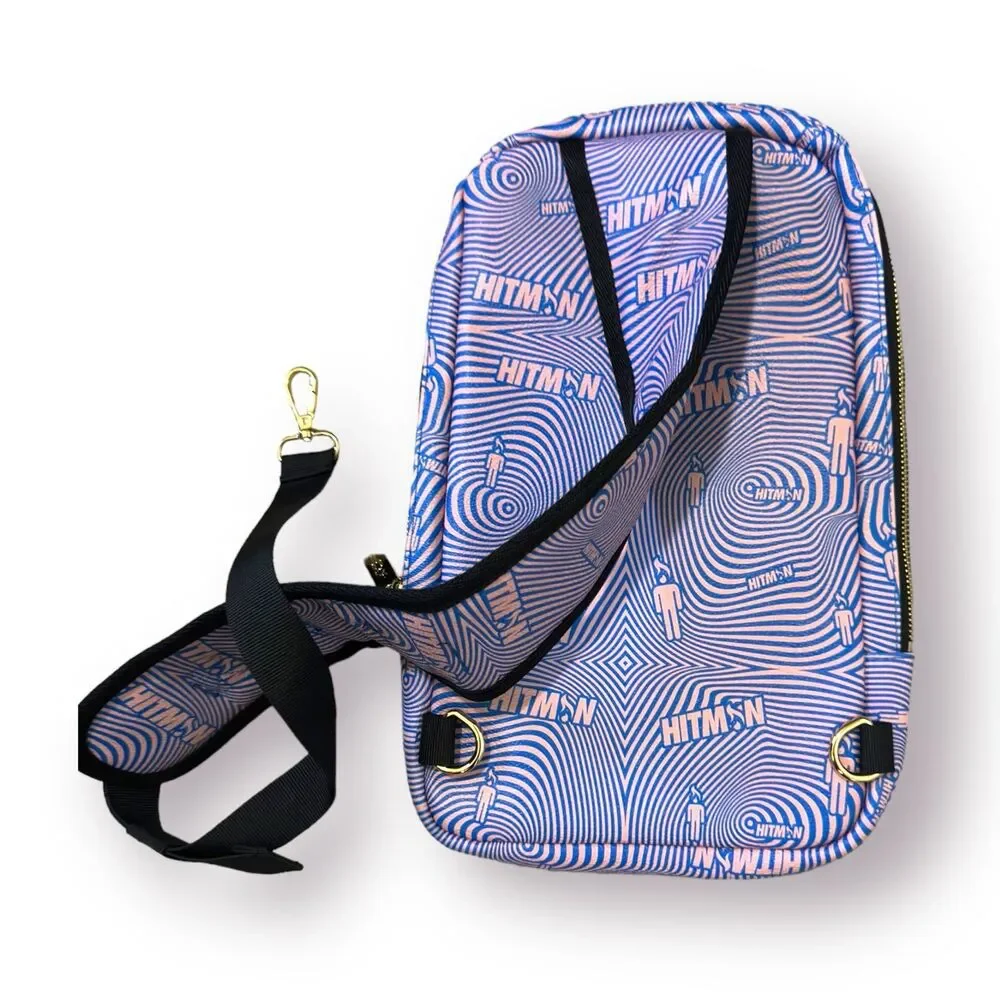 Hitman Money Counter - Pink and Blue Ripple Crossbody Sling‎